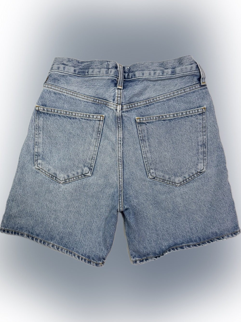 AGOLDE Criss Cross Shorts Size 25 Momentum Wash Light Wash Denim 100% Cotton - Picture 3 of 7